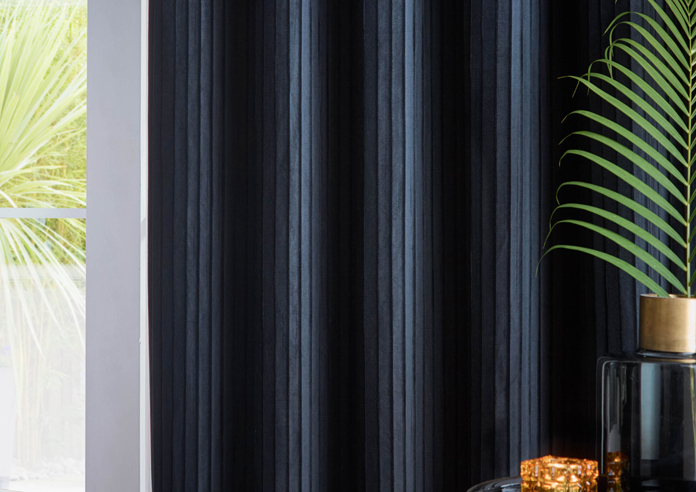 Corinthian Eyelet, Midnight - Ready Made Curtains - Image 5